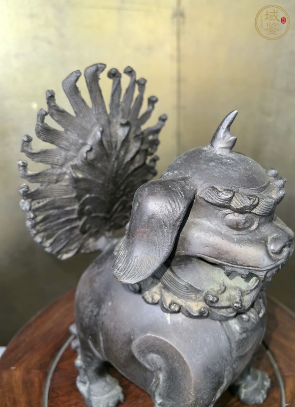 古玩雜項銅獅薰真品鑒賞圖