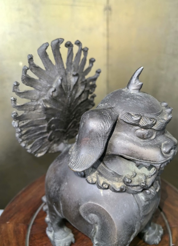 古玩雜項清代銅獅薰拍賣,當前價格2333元