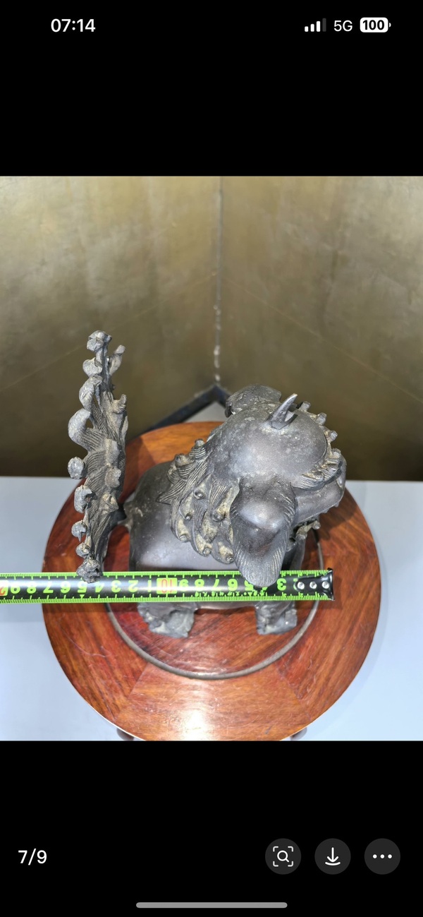 古玩雜項清代銅獅薰拍賣,當前價格2333元