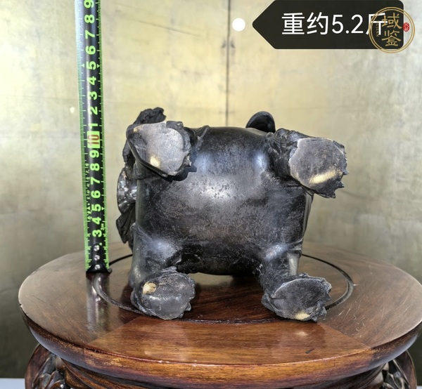 古玩雜項銅獅薰真品鑒賞圖
