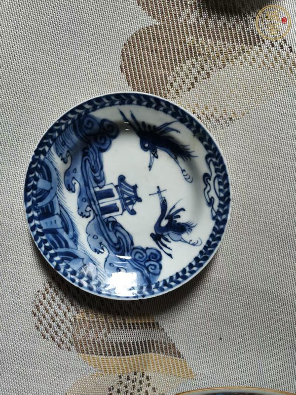 古玩陶瓷青花花鳥紋盤真品鑒賞圖