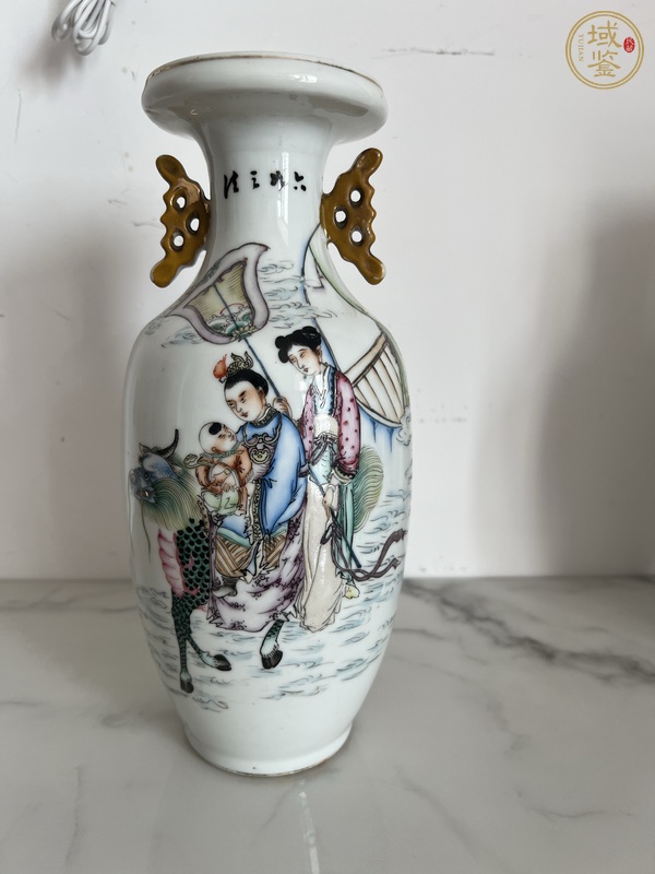 古玩麒麟送子燈籠瓶真品鑒賞圖