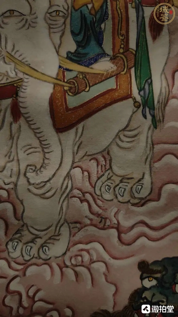 古玩字畫佚名工筆重彩釋迦摩尼造像真品鑒賞圖