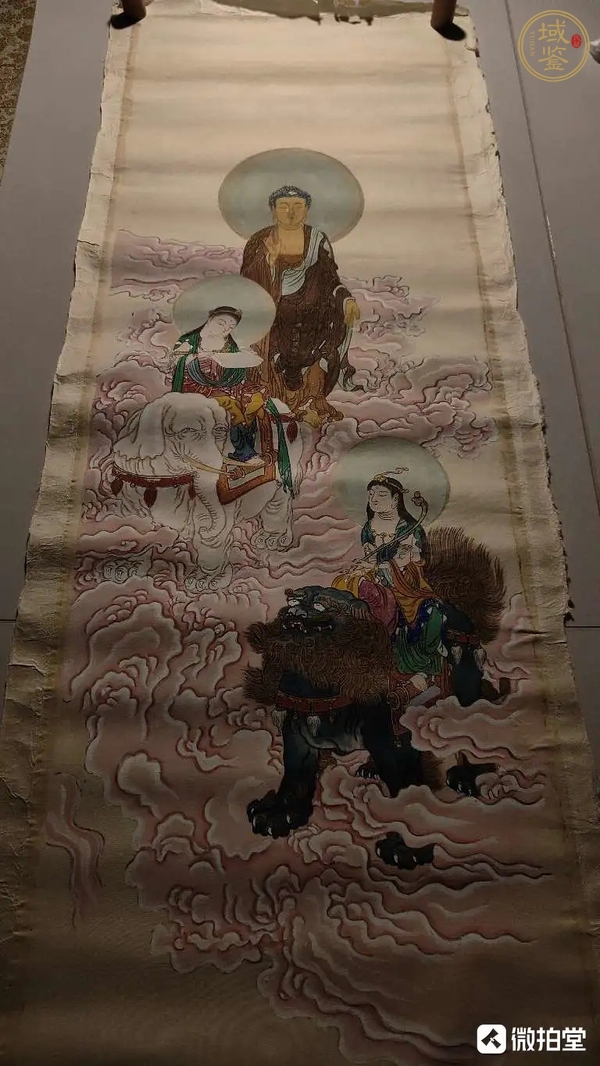 古玩字畫佚名工筆重彩釋迦摩尼造像真品鑒賞圖