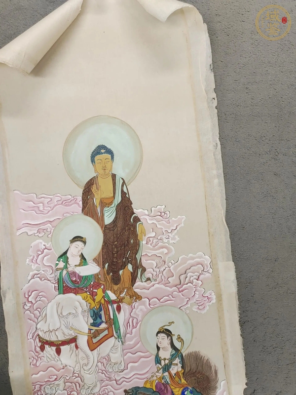 古玩字畫佚名工筆重彩釋迦摩尼造像真品鑒賞圖