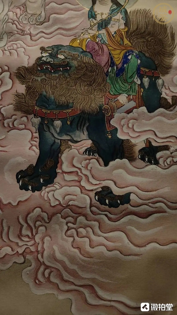 古玩字畫佚名工筆重彩釋迦摩尼造像真品鑒賞圖