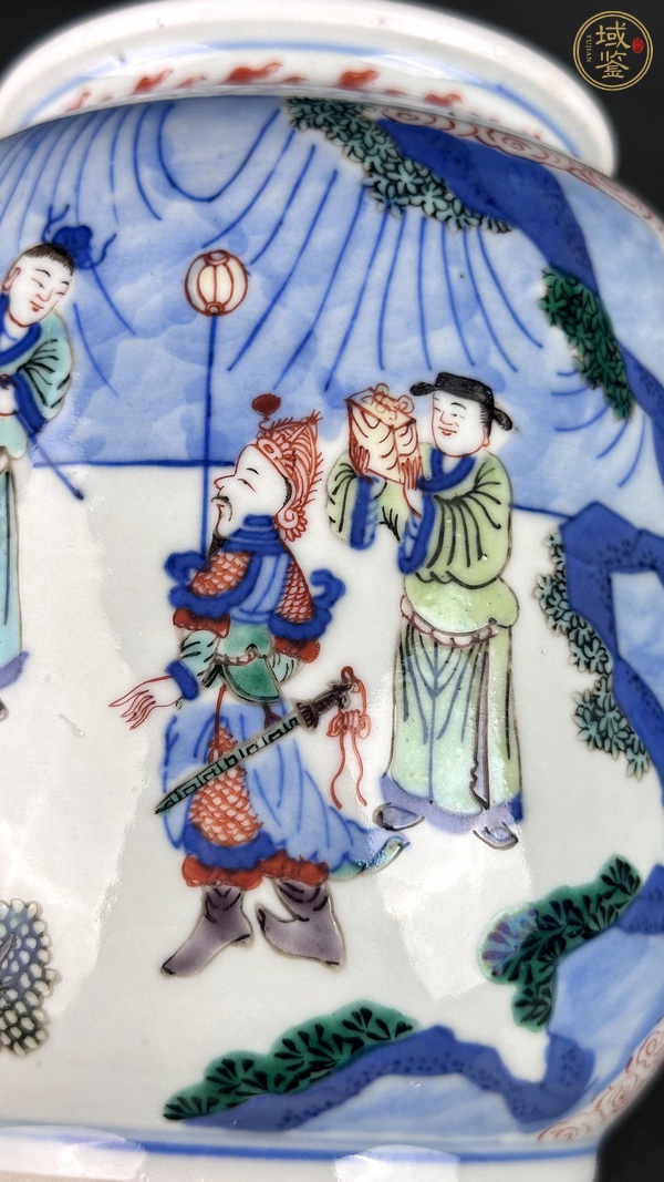 古玩陶瓷青花五彩燈籠瓶真品鑒賞圖