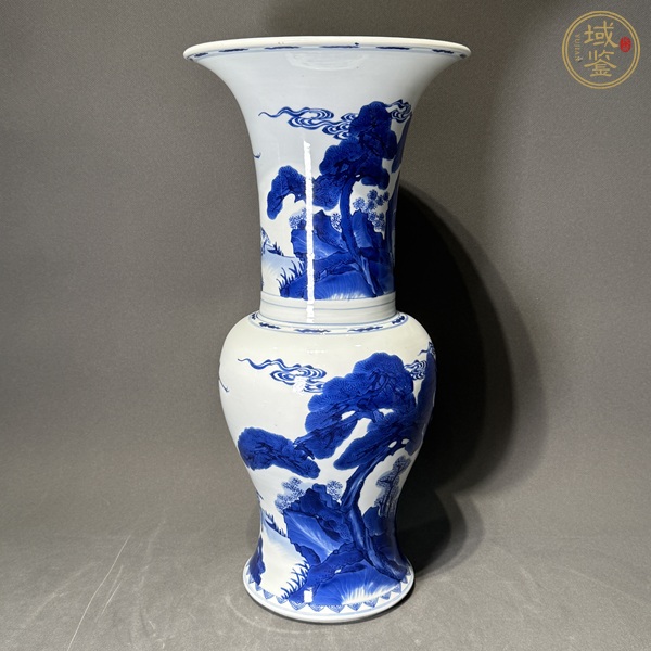 古玩陶瓷鶴鹿同春青花鳳尾尊真品鑒賞圖