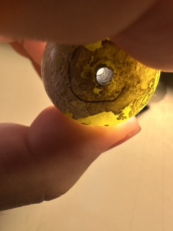 古玩玉器和田玉做舊玉珠拍賣,當前價格20元