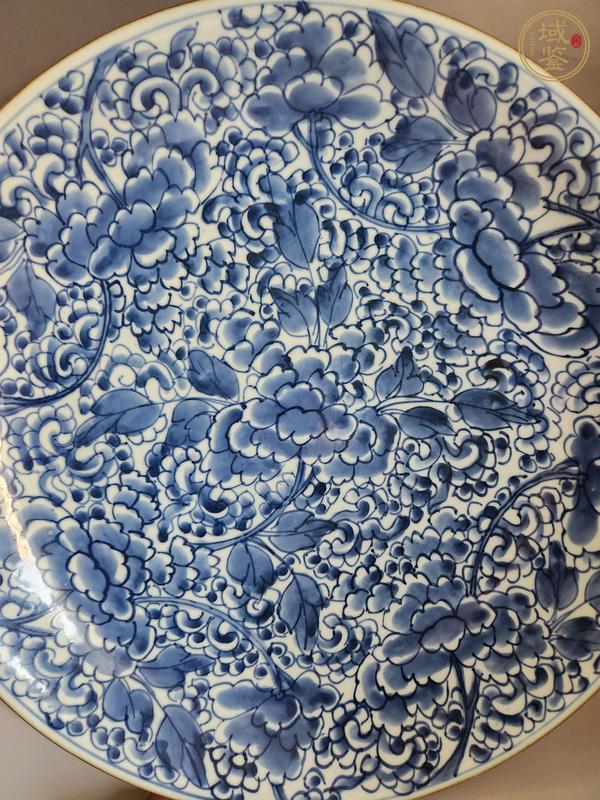 古玩陶瓷青花花卉紋盤真品鑒賞圖