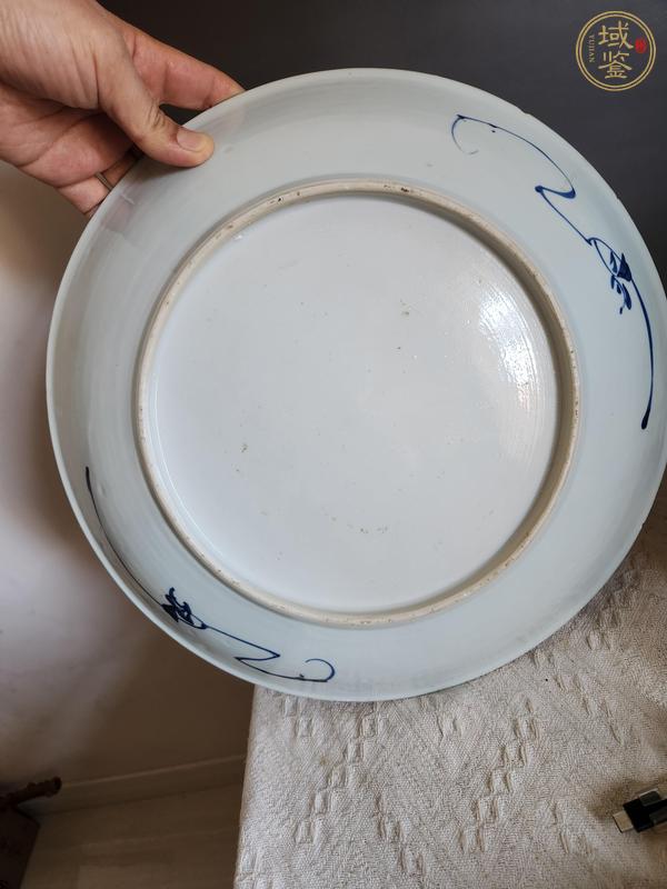 古玩陶瓷青花花卉紋盤真品鑒賞圖