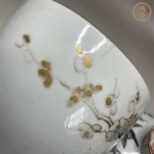 古玩陶瓷墨彩花鳥紋蓋缸真品鑒賞圖