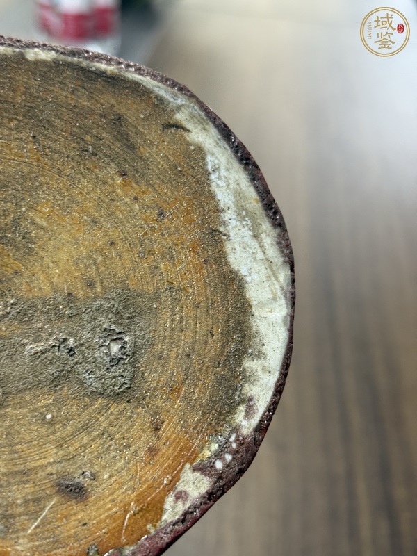 古玩陶瓷鈞紅釉靈芝花觚真品鑒賞圖