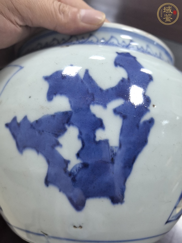 古玩陶瓷青花粥罐真品鑒賞圖