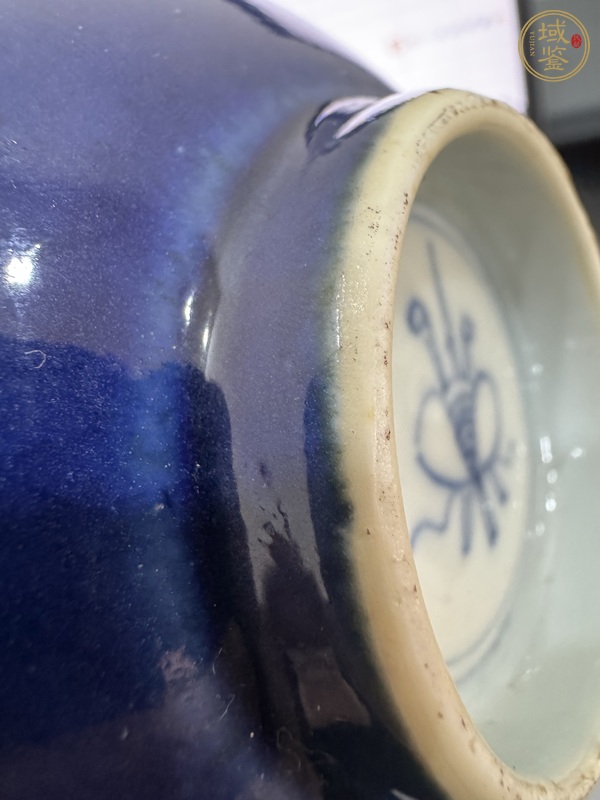 古玩陶瓷清雍正霽藍(lán)釉碗真品鑒賞圖