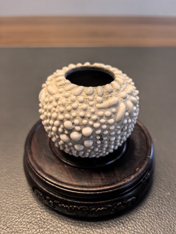 古玩陶瓷晚清一粒株珍珠地文房水盂拍賣，當前價格1280元