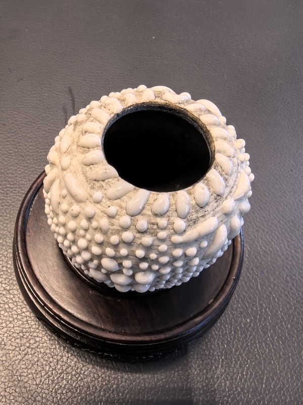 古玩陶瓷晚清一粒株珍珠地文房水盂拍賣，當前價格1280元