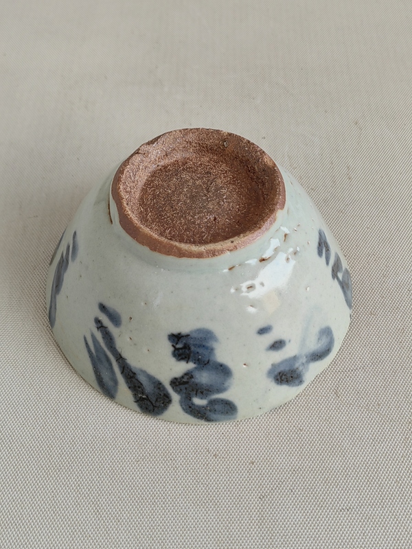 古玩陶瓷青花花卉紋茶碗拍賣,當前價格580元