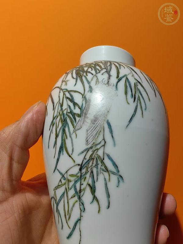 古玩陶瓷粉彩蟲草瓶真品鑒賞圖