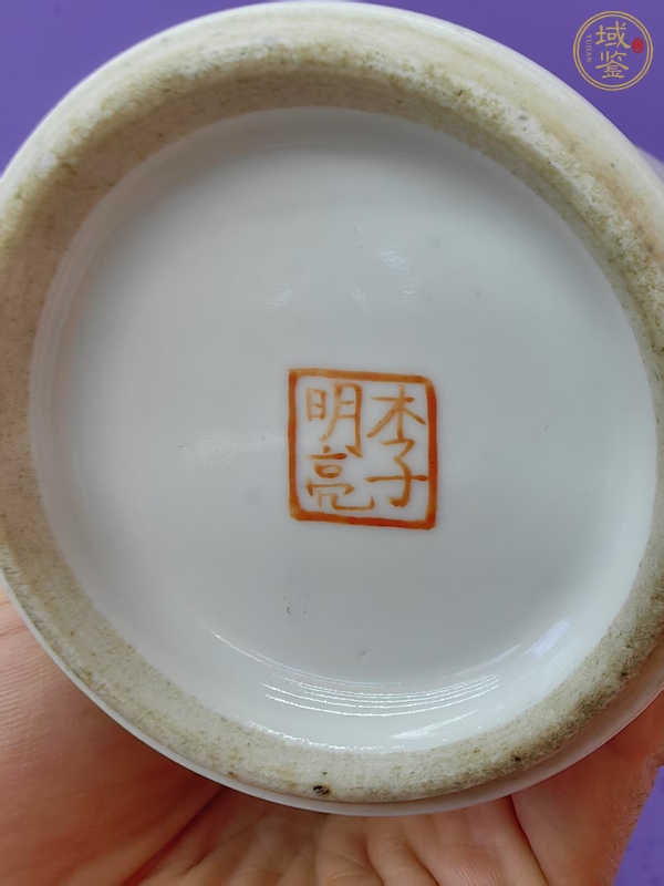 古玩陶瓷粉彩蟲草瓶真品鑒賞圖
