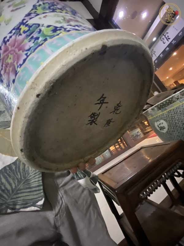 古玩陶瓷粉彩滿花卉紋將軍罐真品鑒賞圖