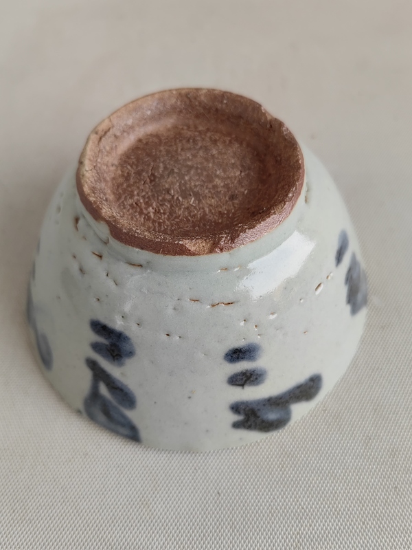 古玩陶瓷青花花卉紋茶碗拍賣,當前價格580元