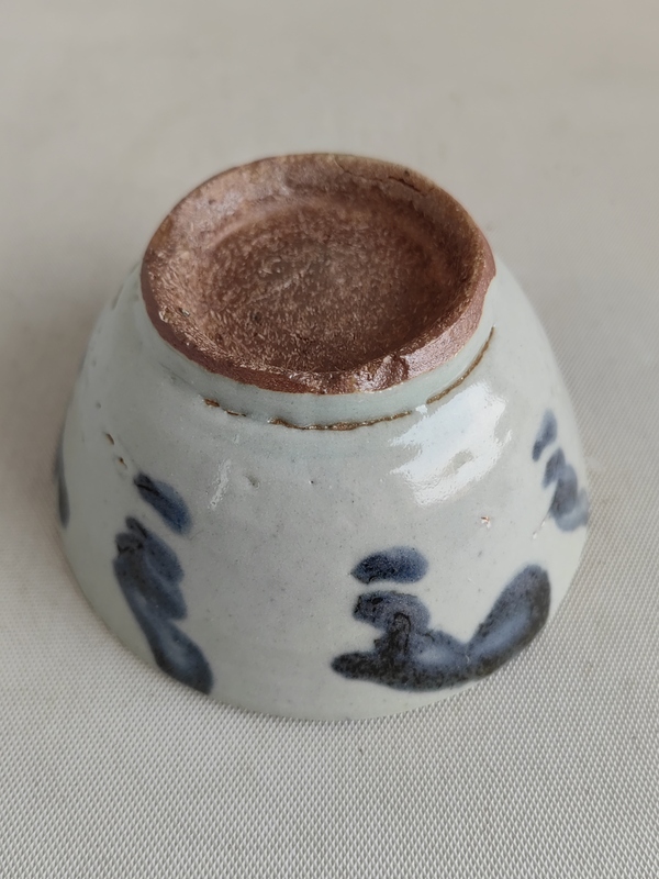 古玩陶瓷青花花卉紋茶碗拍賣,當前價格580元