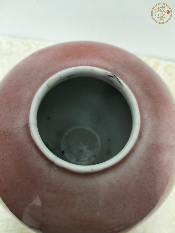 古玩陶瓷紅釉水盂真品鑒賞圖