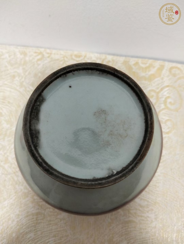 古玩陶瓷紅釉水盂真品鑒賞圖