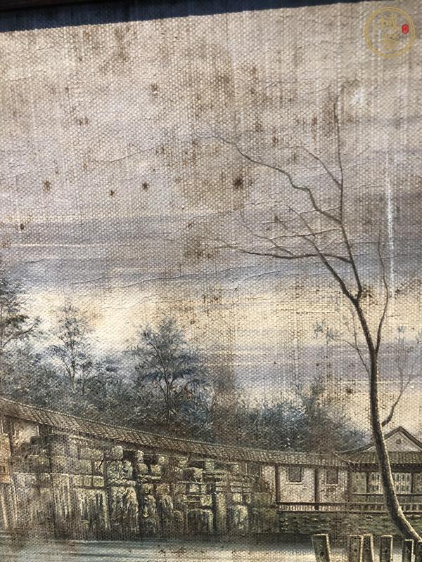 古玩字畫油畫風景真品鑒賞圖