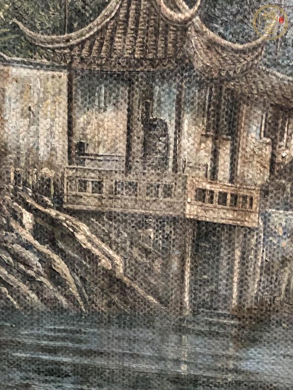 古玩字畫油畫風景真品鑒賞圖