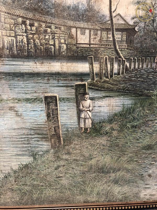 古玩字畫油畫風景真品鑒賞圖