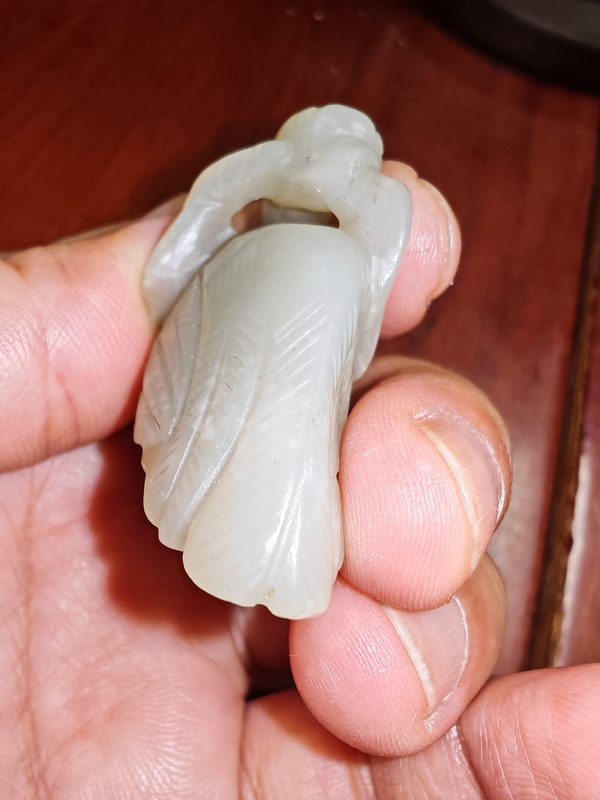 古玩轉賣清.白玉大雁銜枝拍賣，當前價格228元