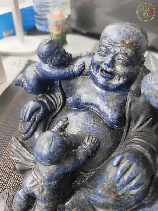 古玩雜項童子戲彌勒佛擺件真品鑒賞圖