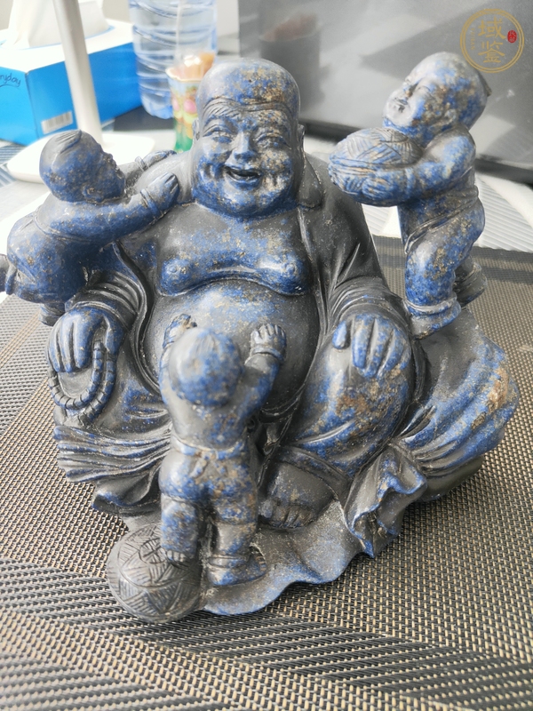 古玩雜項童子戲彌勒佛擺件真品鑒賞圖