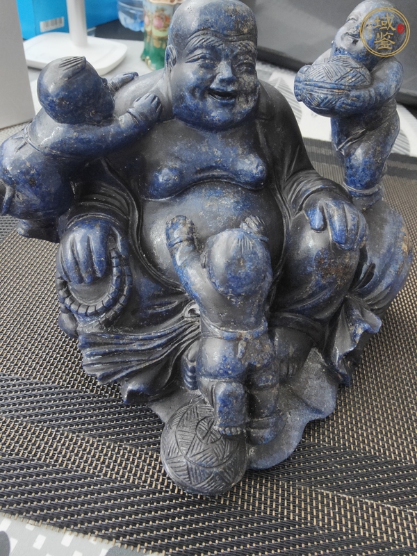 古玩雜項童子戲彌勒佛擺件真品鑒賞圖