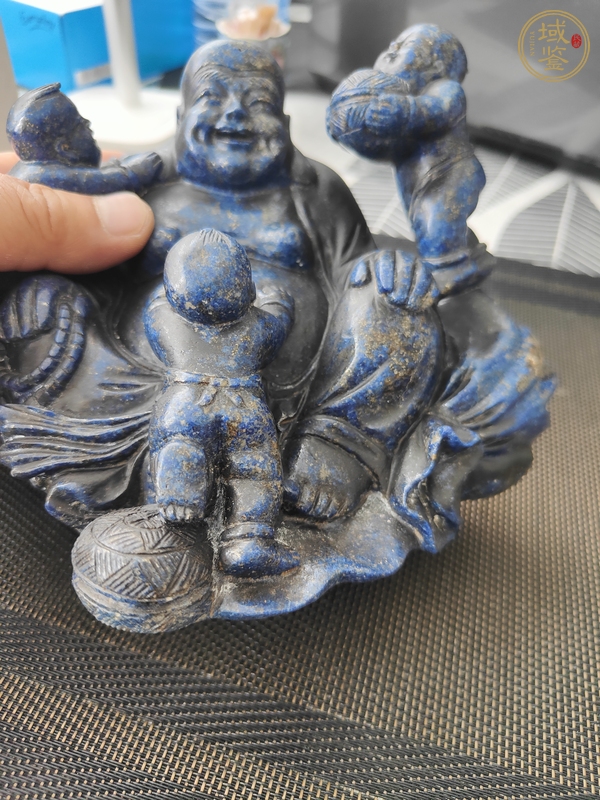 古玩童子戲彌勒佛擺件真品鑒賞圖