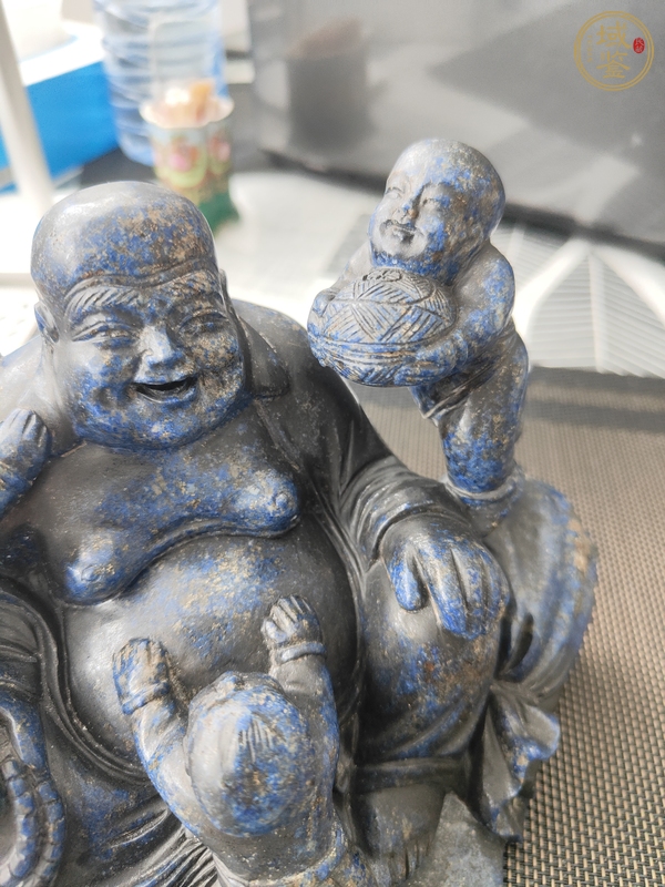 古玩雜項童子戲彌勒佛擺件真品鑒賞圖