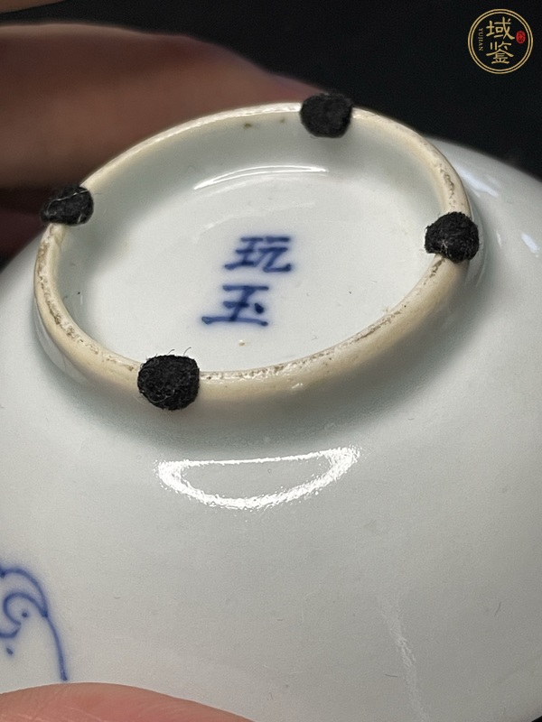 古玩陶瓷青花牧牛圖盤真品鑒賞圖