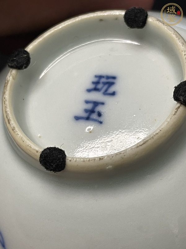 古玩陶瓷青花牧牛圖盤真品鑒賞圖