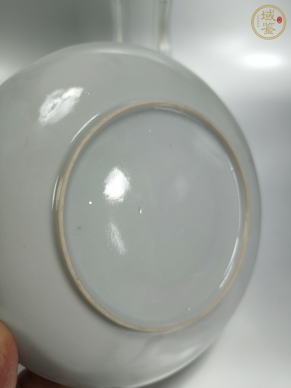 古玩陶瓷松石綠粉彩三娘教子圖杯碟真品鑒賞圖