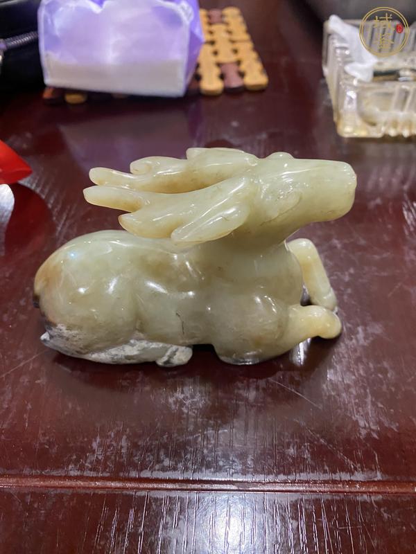 古玩玉器做舊仿古“玉鹿”擺件真品鑒賞圖