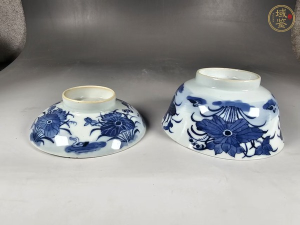 古玩陶瓷若深珍藏款青花蓋碗真品鑒賞圖