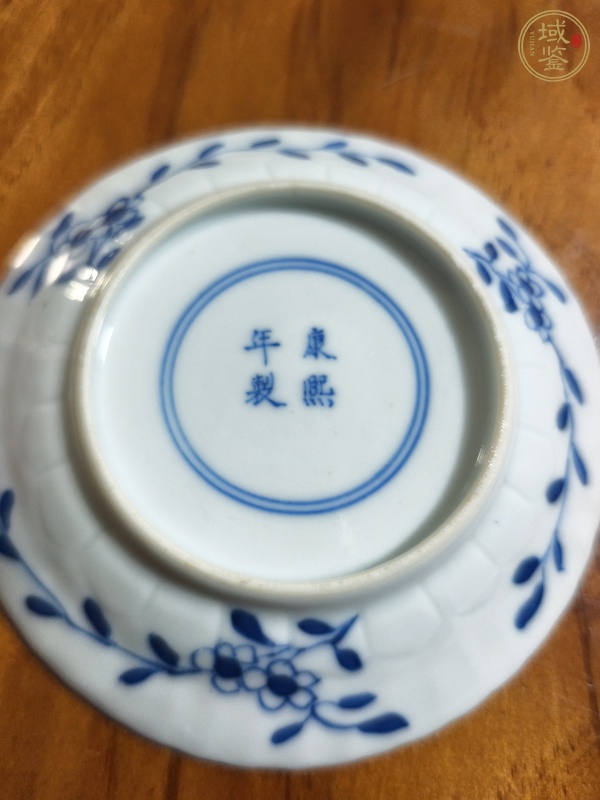 古玩陶瓷青花魚藻紋杯碟真品鑒賞圖