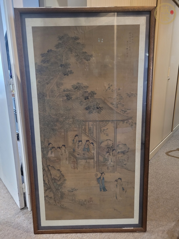 古玩字畫禹之鼎款山水人物立軸真品鑒賞圖
