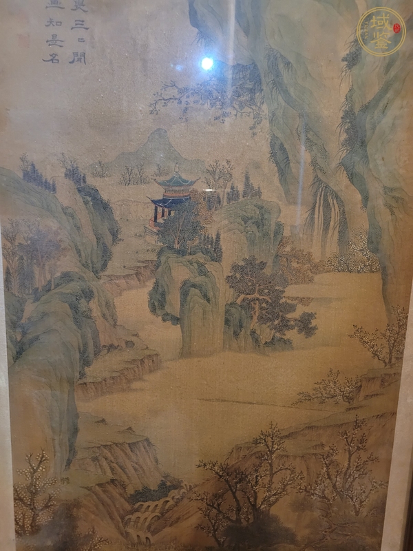 古玩字畫禹之鼎款山水人物立軸真品鑒賞圖