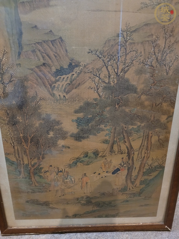 古玩字畫禹之鼎款山水人物立軸真品鑒賞圖