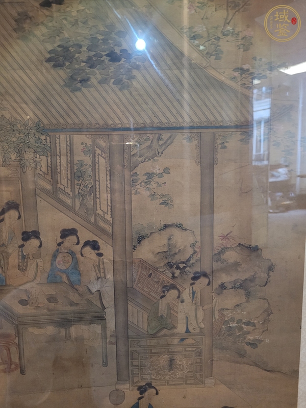 古玩字畫楊琛仕女鏡片真品鑒賞圖