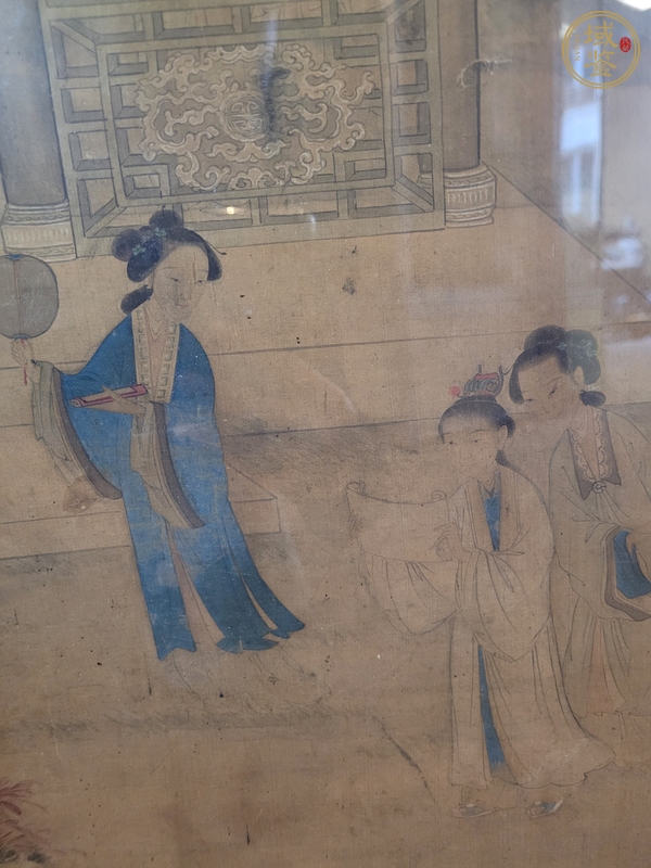 古玩字畫楊琛仕女鏡片真品鑒賞圖