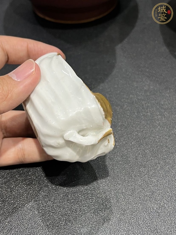 古玩陶瓷白釉佛手洗真品鑒賞圖